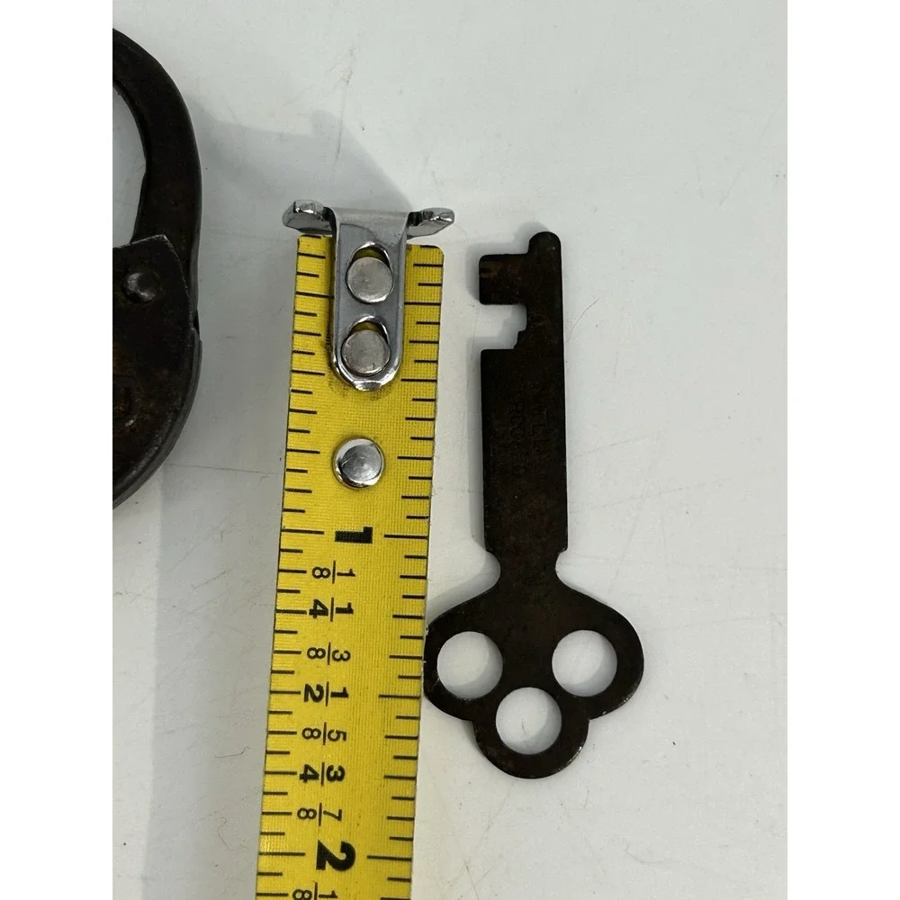 Antique MILLER Key Pad Lock Solid Metal Heavy Duty Lock & Key Set USA